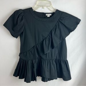 NWOT Habitual Girl Peplum and Ruffles Top